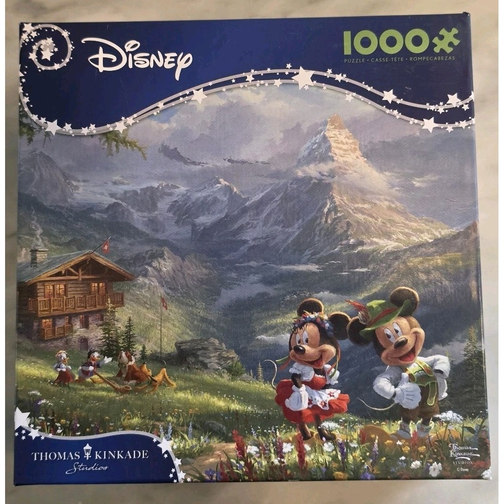 Disney Thomas Kinkade Mickey & Minnie in the Alps 1000-Piece Puzzle